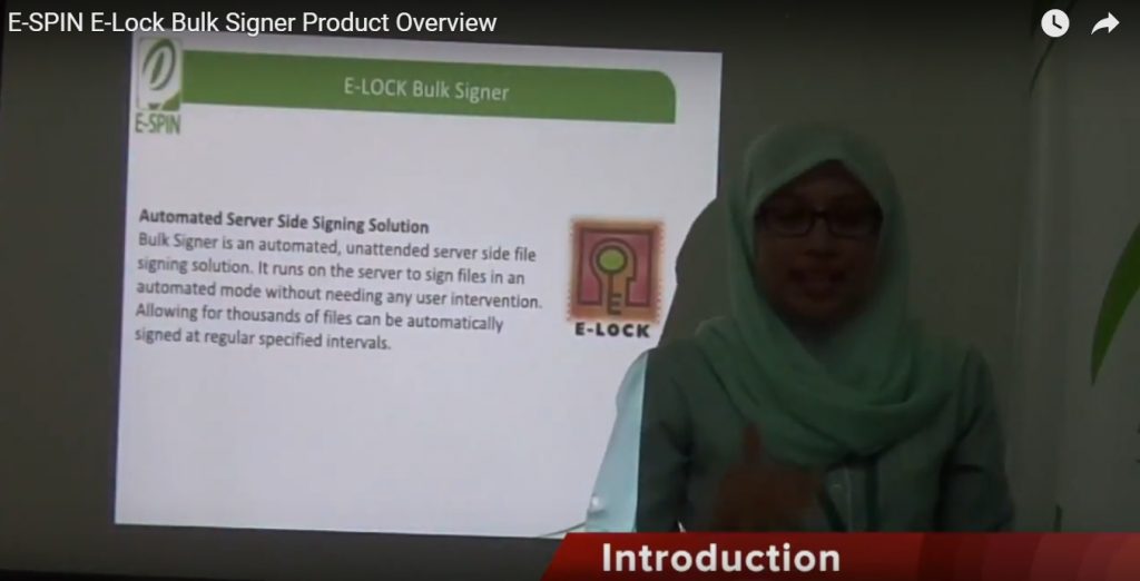 E-SPIN E-Lock Bulk Signer Product Overview