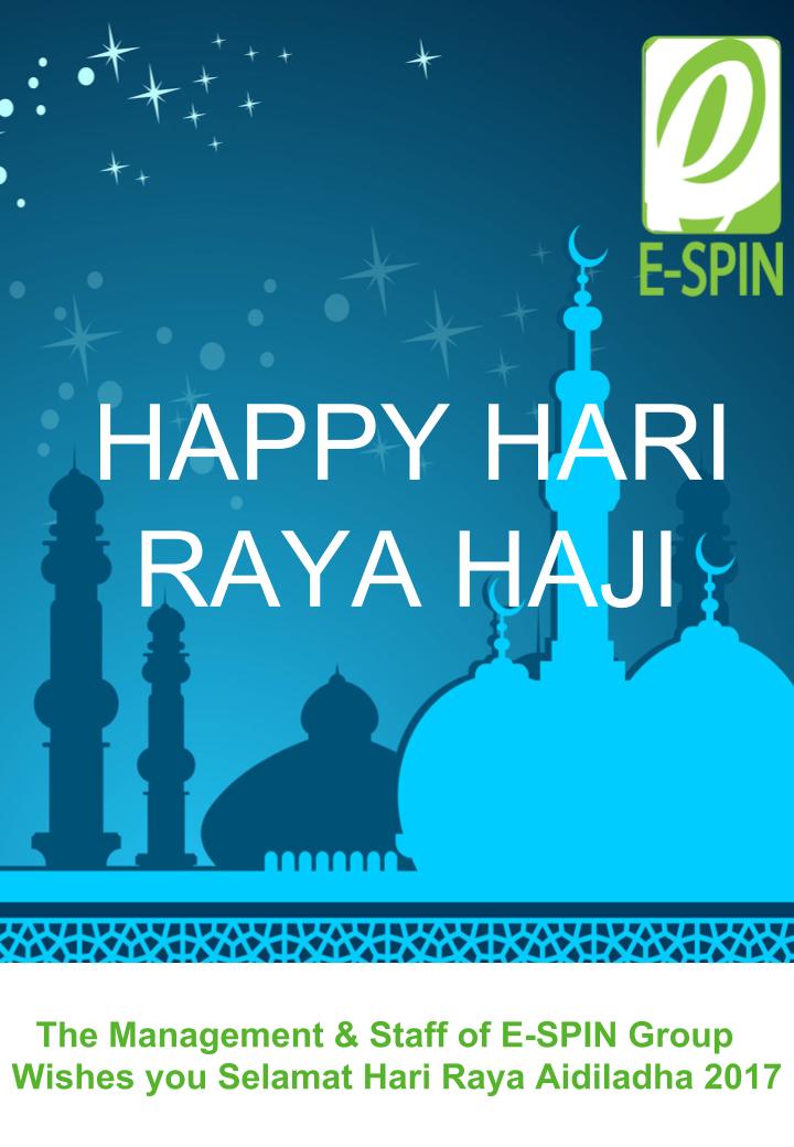 E-SPIN Greetings For Selamat Hari Raya Haji