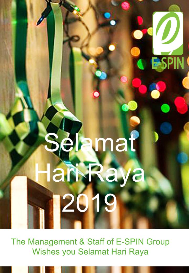 E-SPIN Greetings For Selamat Hari Raya Aidilfitri 2019